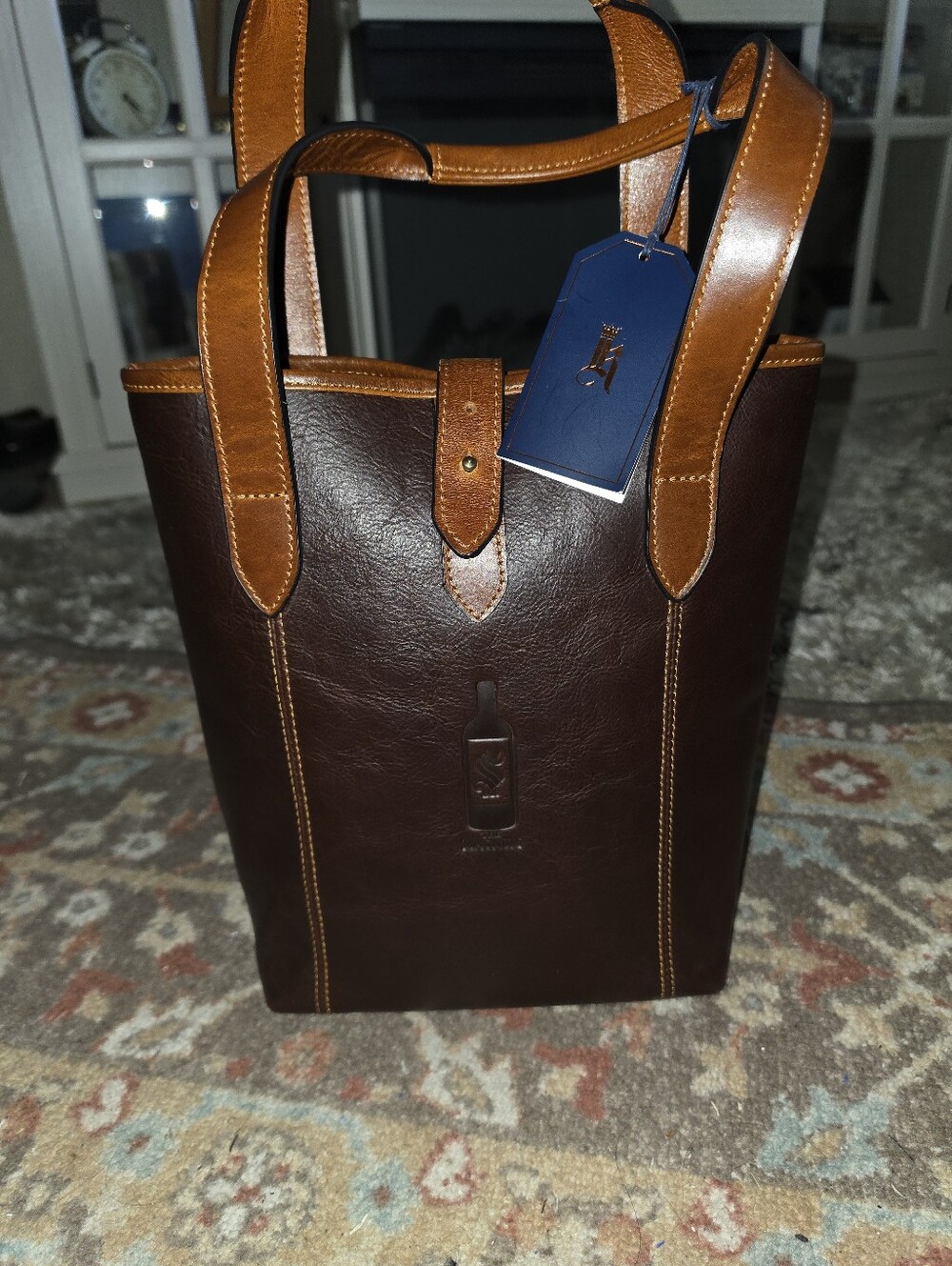 NWT LINKS & KINGS LINKS KINGS Sundance Double Wine Carrier by Titlist Brown Navy